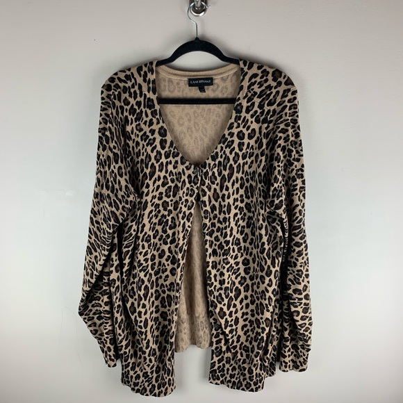Lane Bryant Sweaters - Lane Bryant Leopard Print Cardigan Sweater 26/28